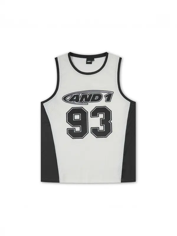 AND1 AND1 Majica '93 Airtex'  črna / bela