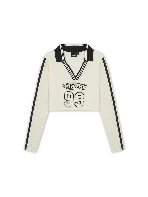 AND1 AND1 Majica '93 Airtex'  ecru / črna
