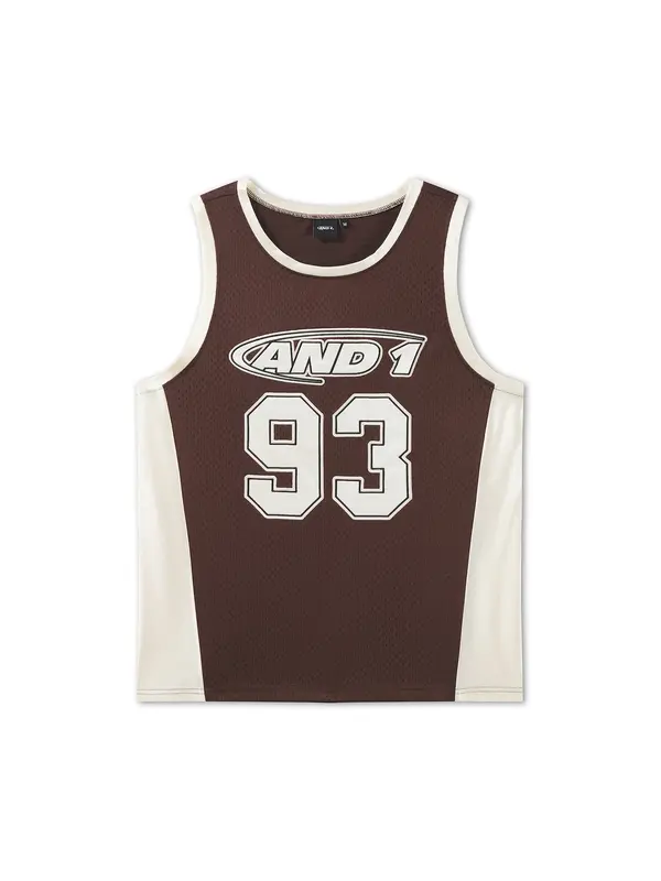 AND1 AND1 Majica '93'  čokolada / črna / naravno bela