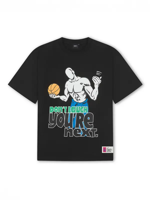 AND1 AND1 Majica 'Don't Laugh Trash Talk'  modra / svetlo siva / zelena / črna