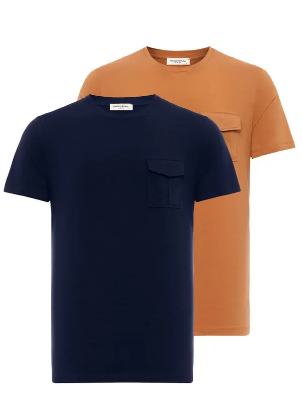 Anou Anou Anou Anou Majica  mornarska / oranžna
