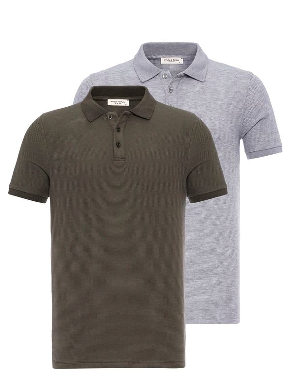 Anou Anou Anou Anou Majica  pegasto siva / kaki