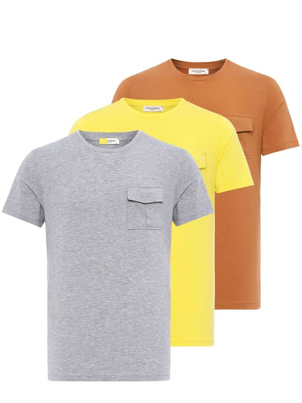 Anou Anou Anou Anou Majica  rjava / rumena / pegasto siva