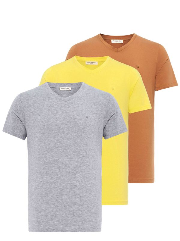 Anou Anou Anou Anou Majica  rjava / rumena / siva