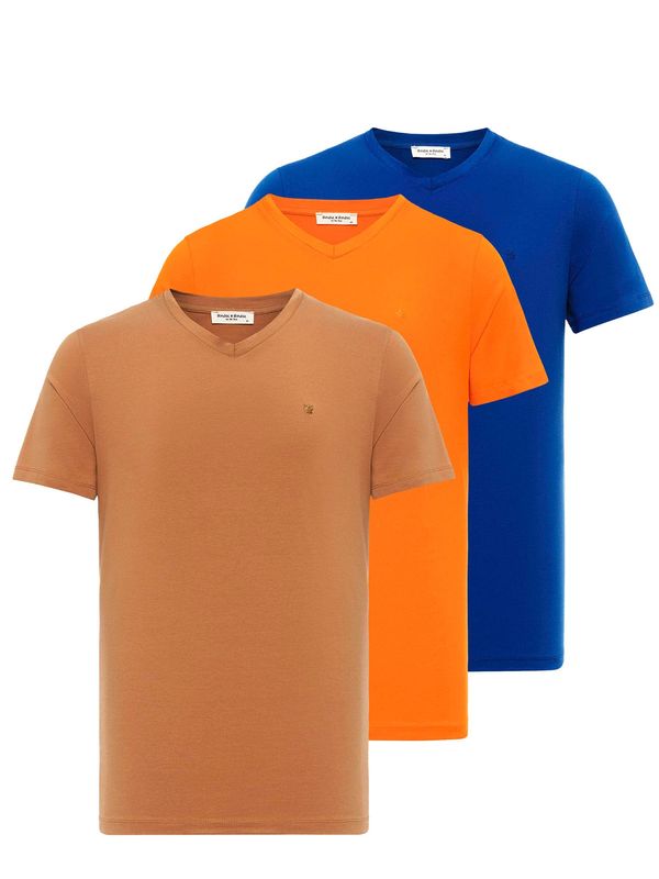 Anou Anou Anou Anou Majica  temno modra / kapučino / oranžna