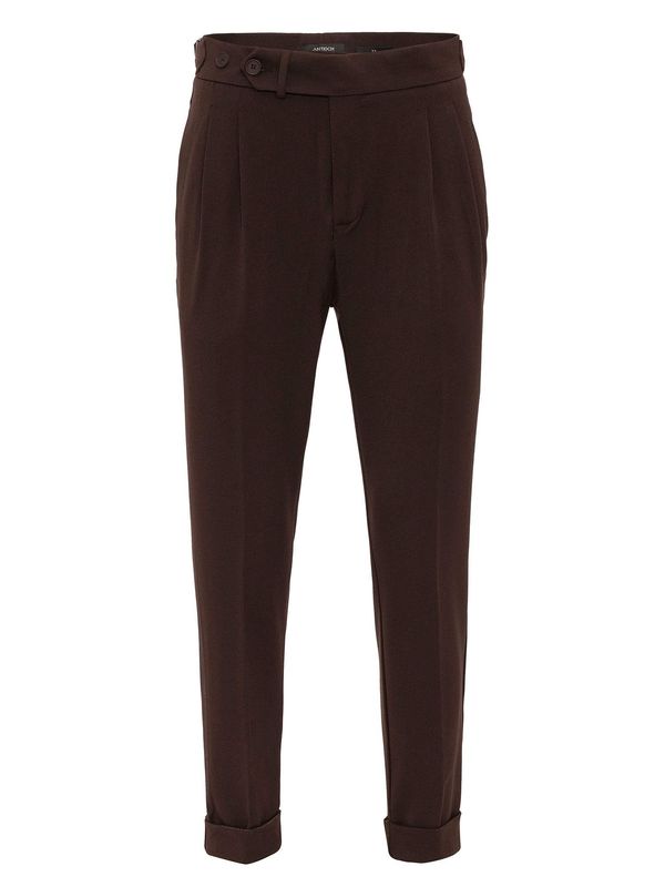 Antioch Antioch Hlače z naborki  rjava