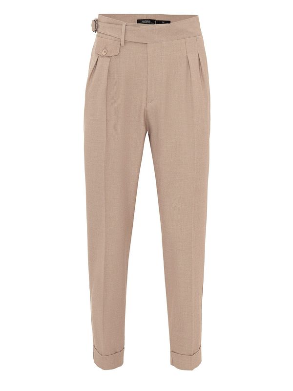 Antioch Antioch Hlače z naborki  svetlo bež