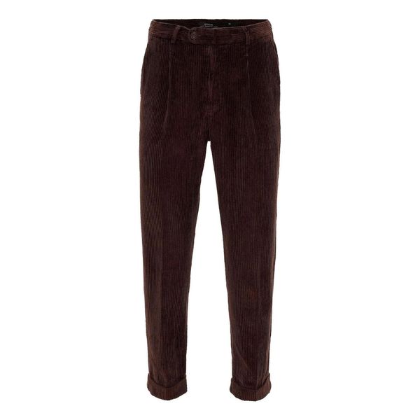 Antioch Antioch Hlače z naborki  temno rjava