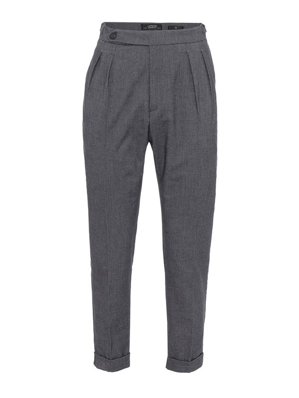Antioch Antioch Hlače z naborki  temno siva