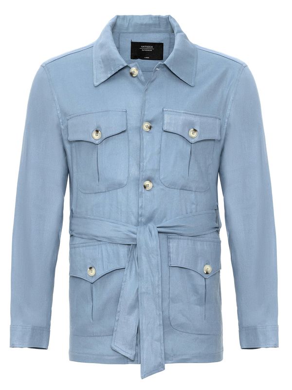 Antioch Antioch Prehoden plašč  modra / moder denim / svetlo modra