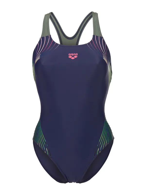 ARENA ARENA Enodelne kopalke 'Nuance Swim Pro Back'  modra / zelena / pastelno zelena / temno roza