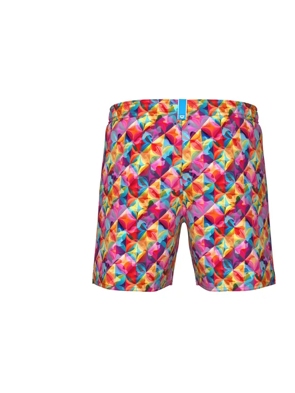 ARENA ARENA Kratke kopalne hlače 'WATER PRINTS BEACH BOXER AO'  mornarska / voda / rumena / roza