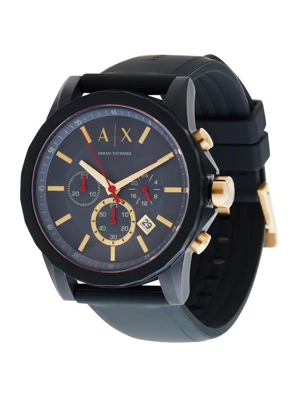 ARMANI EXCHANGE ARMANI EXCHANGE Analogna ura  nočno modra / zlato-rumena / ognjeno rdeča / bela