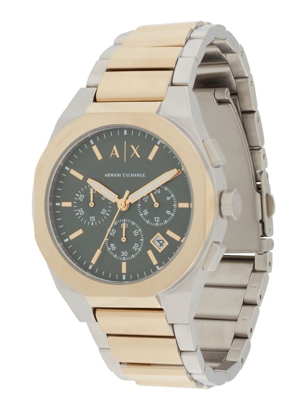 Armani ARMANI EXCHANGE Analogna ura 'RAFAEL'  zlata / temno zelena / srebrna