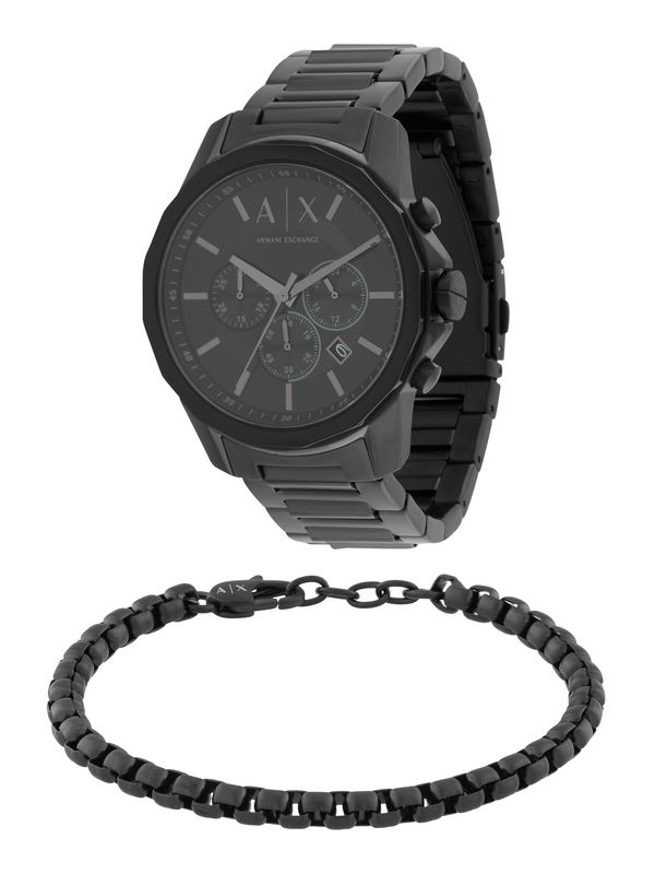 ARMANI EXCHANGE ARMANI EXCHANGE Analogna ura  siva / smaragd / črna