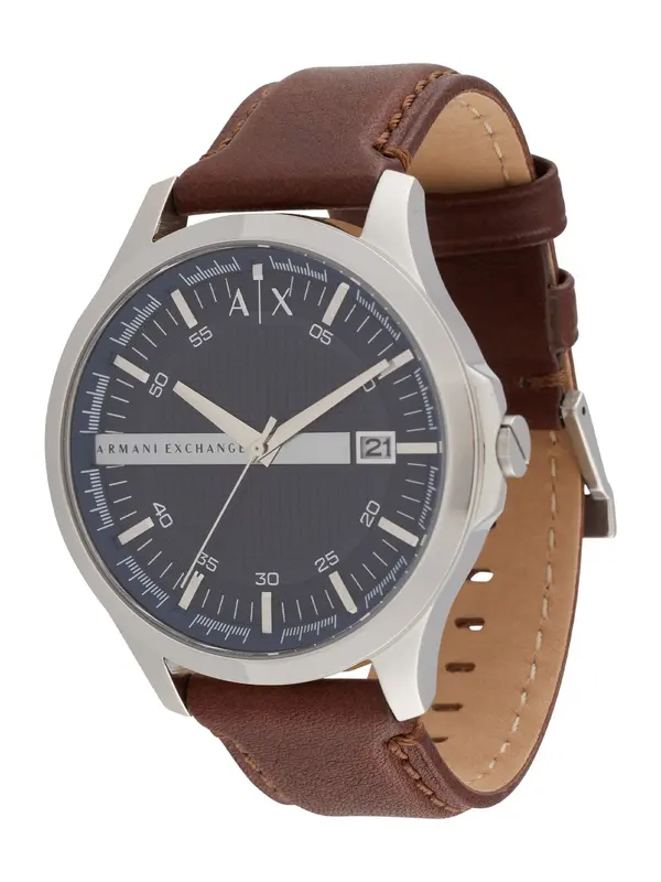 ARMANI EXCHANGE ARMANI EXCHANGE Analogna ura  temno modra / rjava / srebrna