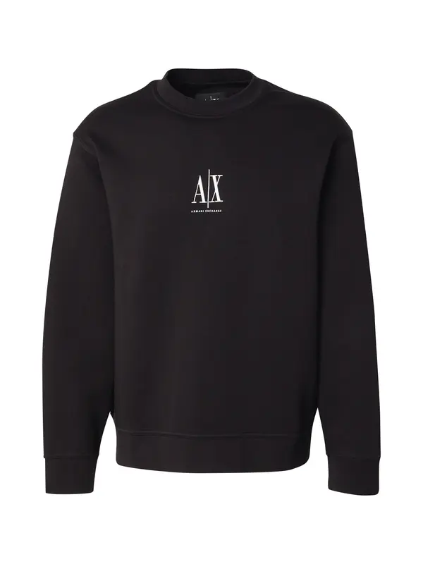 ARMANI EXCHANGE ARMANI EXCHANGE Majica 'Felpa'  črna / bela