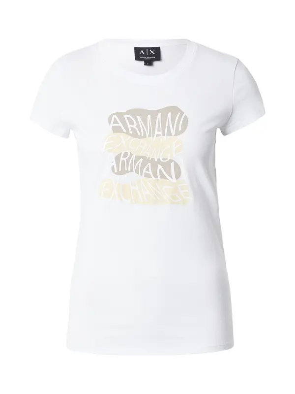 ARMANI EXCHANGE ARMANI EXCHANGE Majica  kamela / ecru / bela