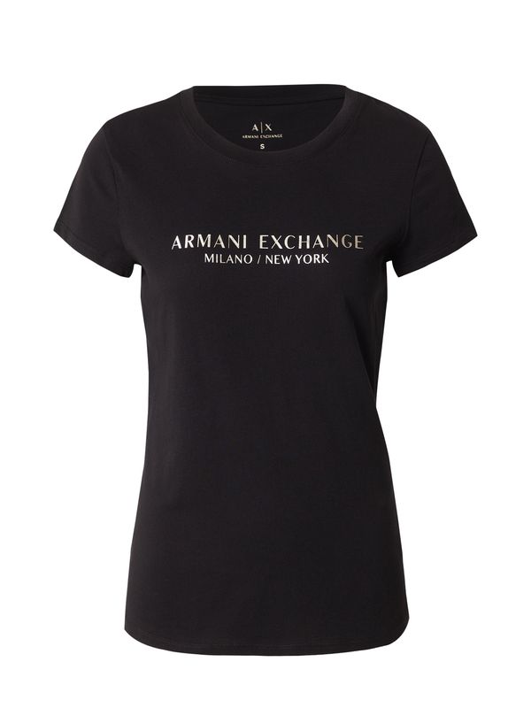 ARMANI EXCHANGE ARMANI EXCHANGE Majica 'Milano New York'  zlata / črna