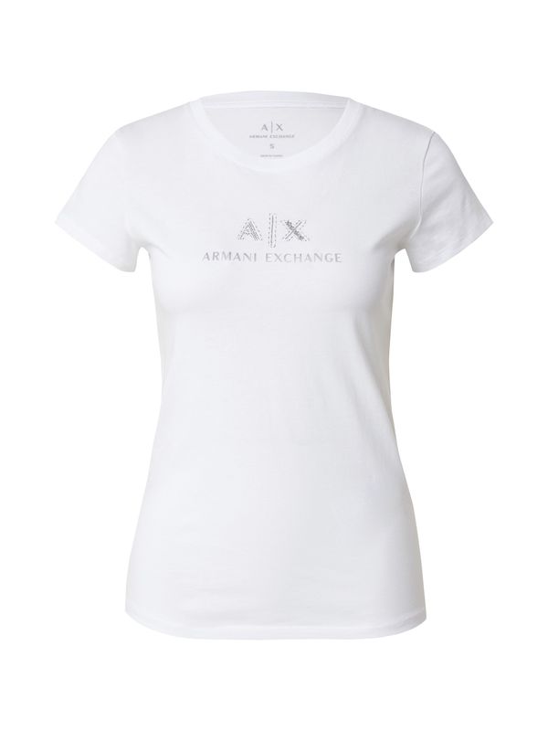 ARMANI EXCHANGE ARMANI EXCHANGE Majica  siva / bela