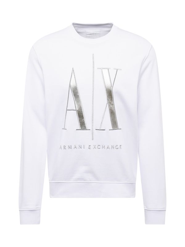 ARMANI EXCHANGE ARMANI EXCHANGE Majica  srebrna / bela