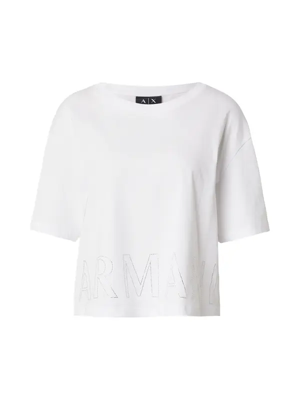 ARMANI EXCHANGE ARMANI EXCHANGE Majica  srebrna / bela