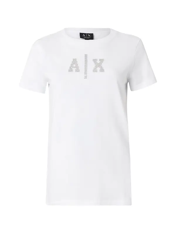 ARMANI EXCHANGE ARMANI EXCHANGE Majica  srebrna / transparentna / bela
