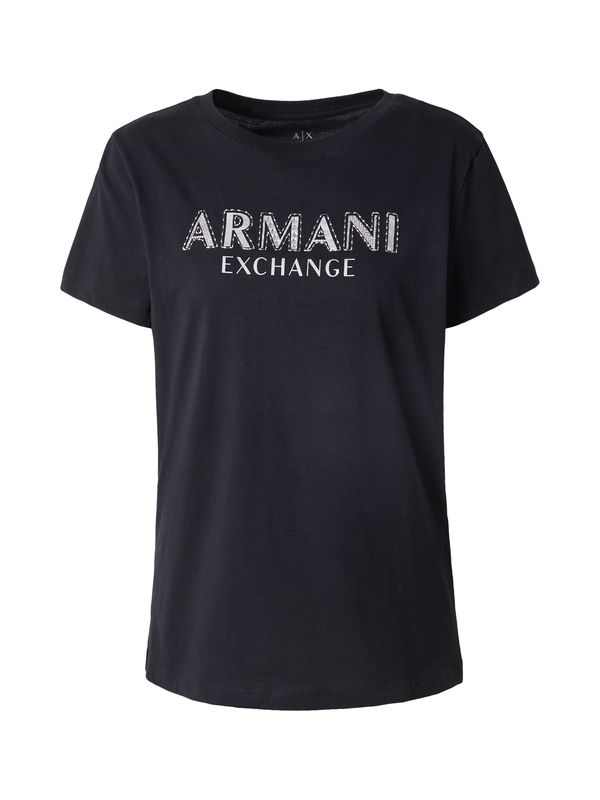 ARMANI EXCHANGE ARMANI EXCHANGE Majica  srebrno-siva / črna