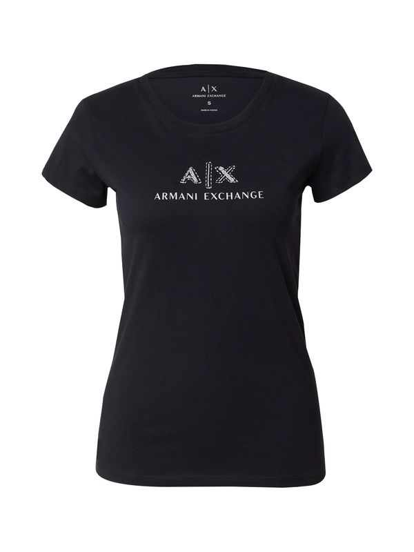 ARMANI EXCHANGE ARMANI EXCHANGE Majica  srebrno-siva / črna