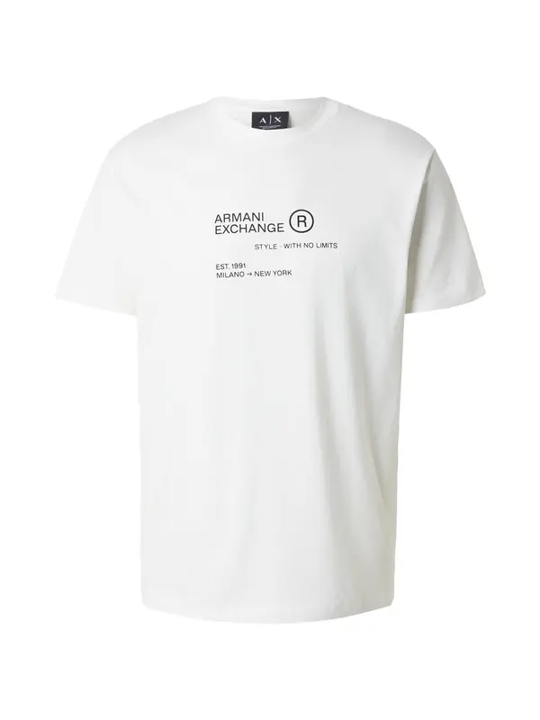 ARMANI EXCHANGE ARMANI EXCHANGE Majica  svetlo siva / črna / off-bela