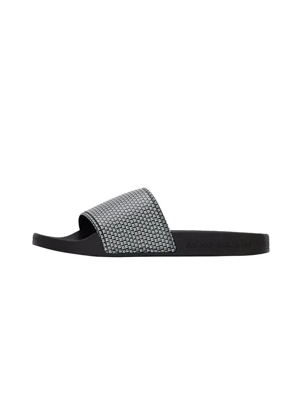 ARMANI EXCHANGE ARMANI EXCHANGE Nizki natikači 'MYKONOS'  črna / bela
