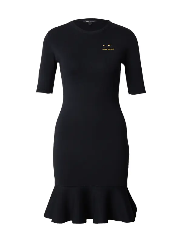 ARMANI EXCHANGE ARMANI EXCHANGE Pletena obleka  rumena / črna