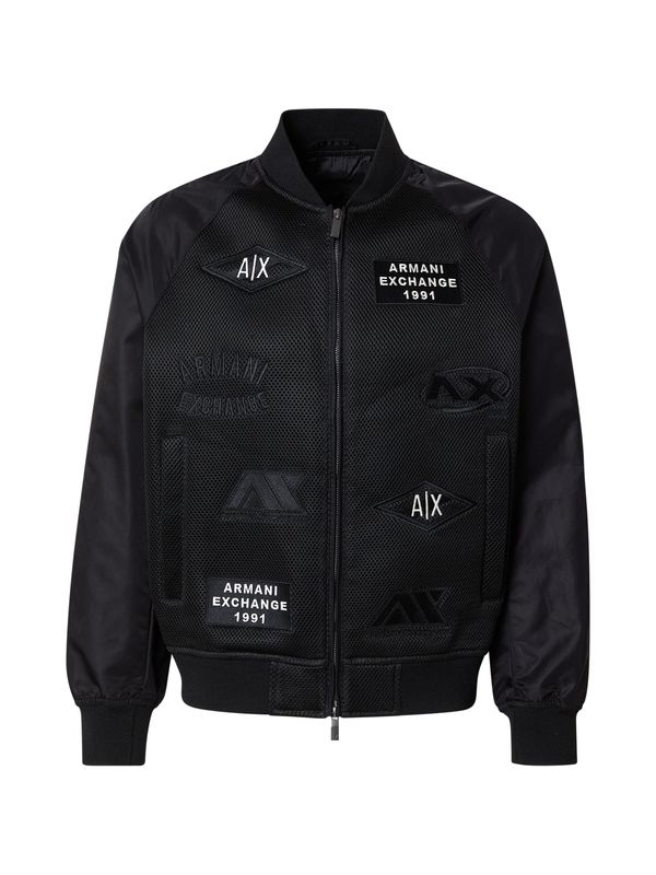 ARMANI EXCHANGE ARMANI EXCHANGE Prehodna jakna  črna / bela