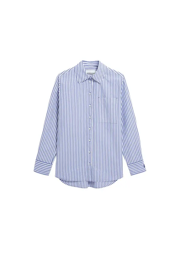ARMEDANGELS ARMEDANGELS Bluza  modra / bela