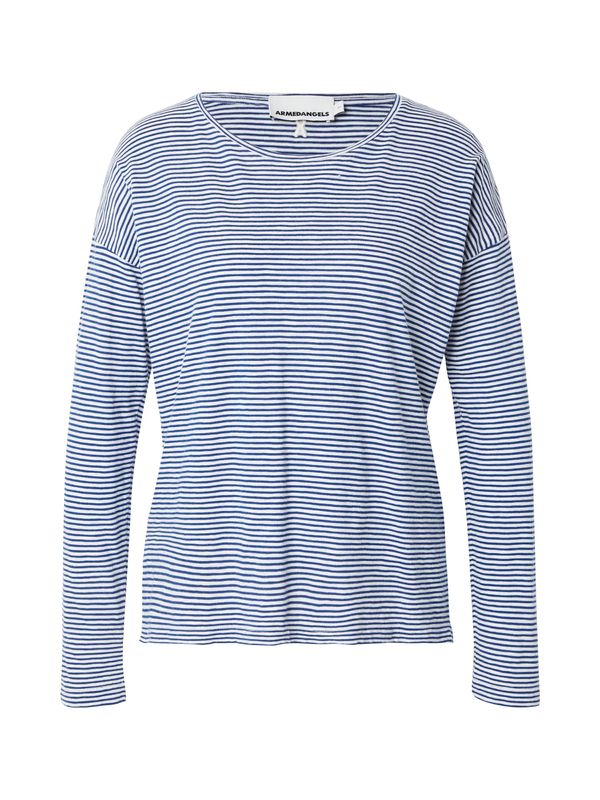 ARMEDANGELS ARMEDANGELS Majica 'XIANAA LOVELY STRIPES'  safir / bela