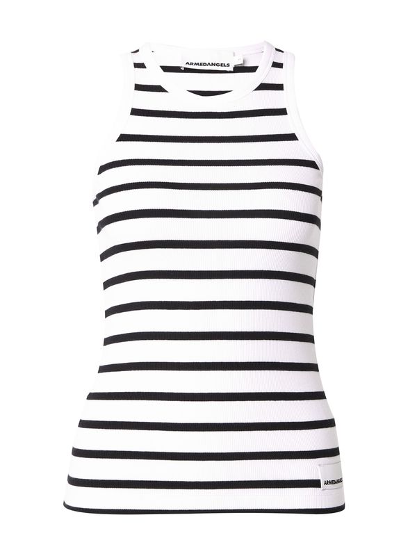 ARMEDANGELS ARMEDANGELS Top 'KANITAA'  črna / bela