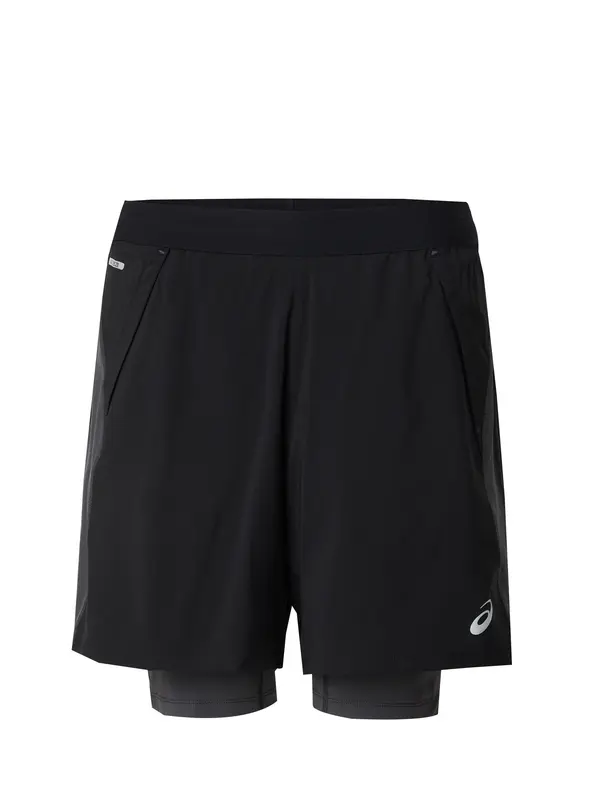 ASICS ASICS Športne hlače 'ROAD'  srebrno-siva / črna