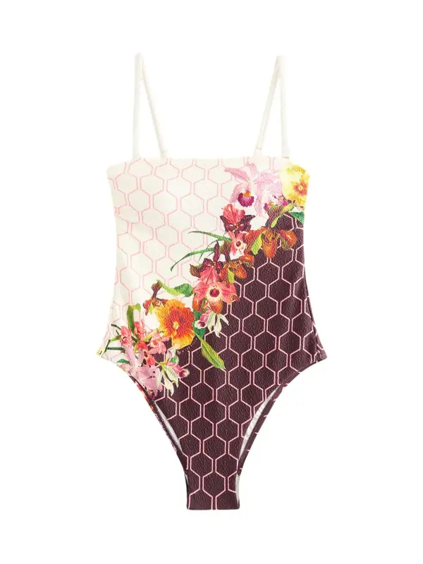B by Ted Baker B by Ted Baker Enodelne kopalke  ecru / temno liila / oranžna