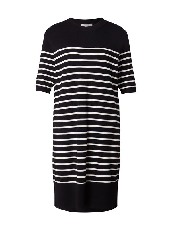 b.young b.young Pletena obleka 'MORLA'  črna / bela