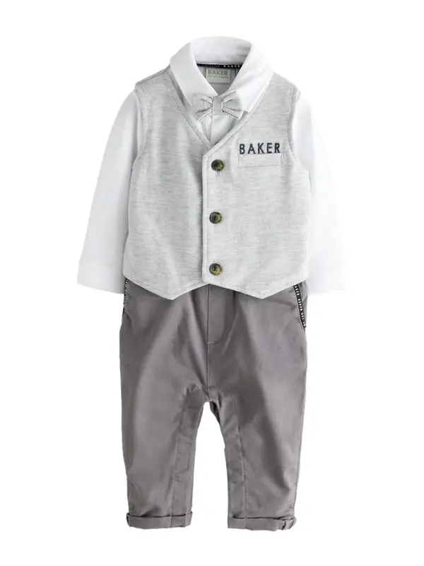 Baker by Ted Baker Baker by Ted Baker Kombinezon  siva / temno siva / črna / bela