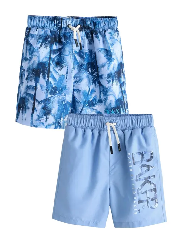 Baker by Ted Baker Baker by Ted Baker Kratke kopalne hlače  modra / marine / temno modra