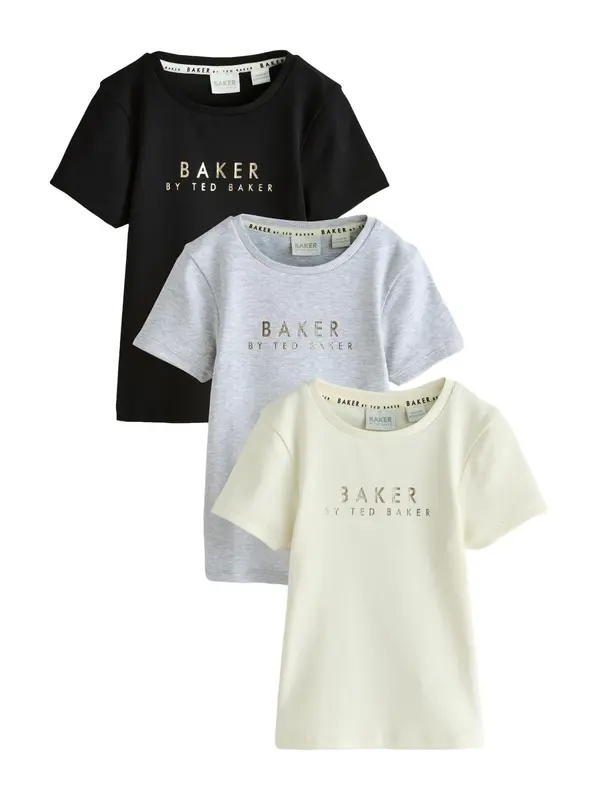 Baker by Ted Baker Baker by Ted Baker Majica  chamois / zlata / pegasto siva / črna