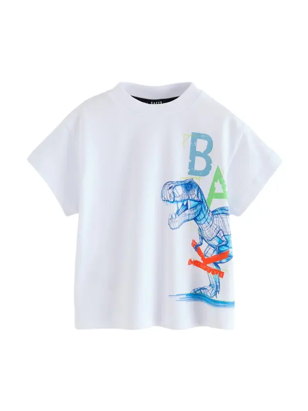 Baker by Ted Baker Baker by Ted Baker Majica 'Dinosaur'  modra / kivi / jastog / bela