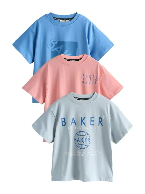 Baker by Ted Baker Baker by Ted Baker Majica  modra / temno modra / meta / korala