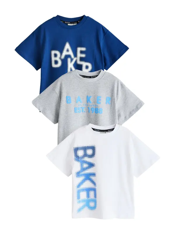 Baker by Ted Baker Baker by Ted Baker Majica  modra / temno modra / siva / bela