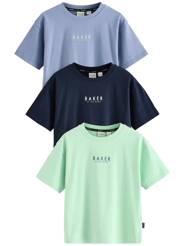 Baker by Ted Baker Baker by Ted Baker Majica  mornarska / golobje modra / meta / bela