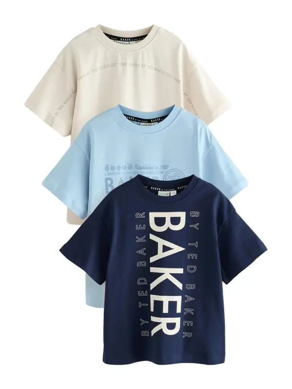 Baker by Ted Baker Baker by Ted Baker Majica  mornarska / svetlo modra / naravno bela