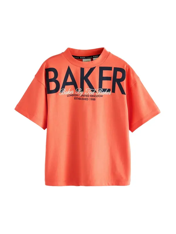 Baker by Ted Baker Baker by Ted Baker Majica  oranžno rdeča / črna / bela
