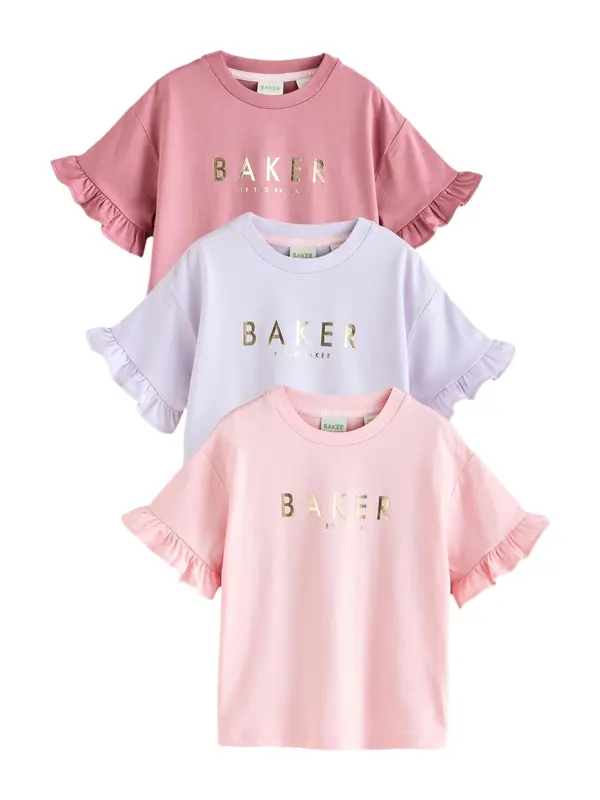 Baker by Ted Baker Baker by Ted Baker Majica  svetlo modra / zlata / roza / staro roza