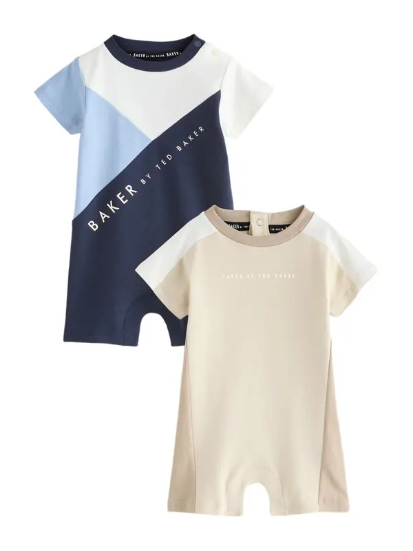 Baker by Ted Baker Baker by Ted Baker Pajac/bodi  svetlo bež / mornarska / svetlo modra / bela
